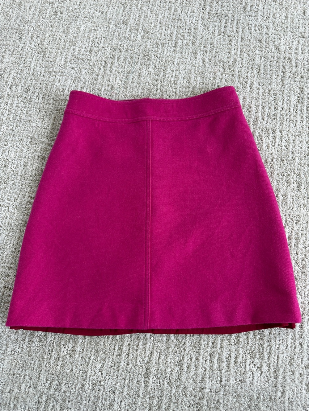 JCrew Fuchsia A-line Wool Skirt